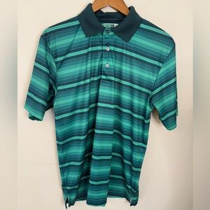 Ben Hogan Performance green striped golf polo. Size medium.